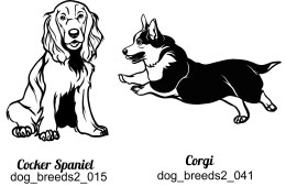 Dog Breeds 2 - Free vector lipart in EPS and AI formats.