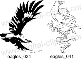 Eagles 2  - Free vector lipart in EPS and AI formats.