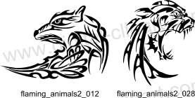 Flaming Animals - Free vector lipart in EPS and AI formats.