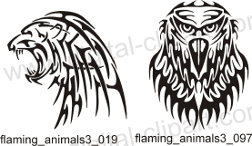 Flaming Animals - Free vector lipart in EPS and AI formats.