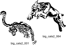 Flaming Big Cats 2 - Free vector lipart in EPS and AI formats.