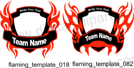 Flaming Templates Clip Art. Free vector lipart in EPS and AI formats.