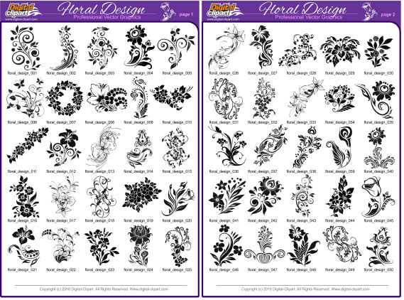 Fishing Clipart 2 - PDF - catalog. Cuttable vector clipart in EPS and AI formats. Vectorial Clip art for cutting plotters.