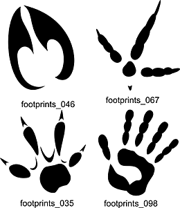 Footprints Clipart  - Free vector lipart in EPS and AI formats.