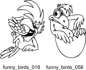 Funny Birds Clipart - Free vector lipart in EPS and AI formats.