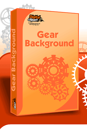 Gear Background Design. Cuttable vector clipart in EPS and AI formats. Vectorial Clip art for cutting plotters.