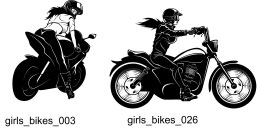 Girls and Bikes - Free vector lipart in EPS and AI formats.