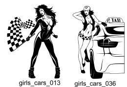 Girls and Bikes - Free vector lipart in EPS and AI formats.