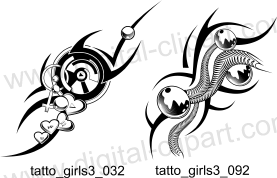 Tattoo for Girls 3 - Free vector lipart in EPS and AI formats.
