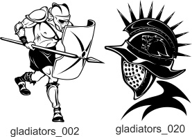 Gladiators Clipart - Free vector lipart in EPS and AI formats.