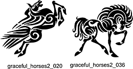 Graceful Horses 2 - Free vector lipart in EPS and AI formats.