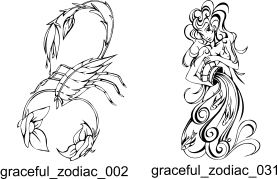 Graceful Zodiac  - Free vector lipart in EPS and AI formats.