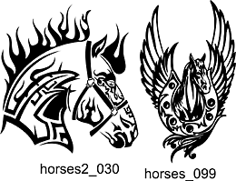 Horses Clipart - Free vector clipart in EPS and AI formats.