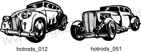 Hotrods Clipart - Free vector lipart in EPS and AI formats.