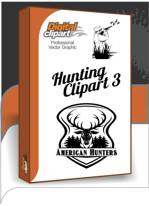 Hunting Clipart 3 - Cuttable vector clipart in EPS and AI formats. Vectorial Clip art for cutting plotters.