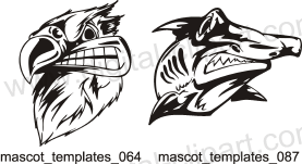 Mascot Templates 3. Free vector lipart in EPS and AI formats.