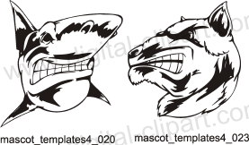 Mascot Templates 4. Free vector lipart in EPS and AI formats.