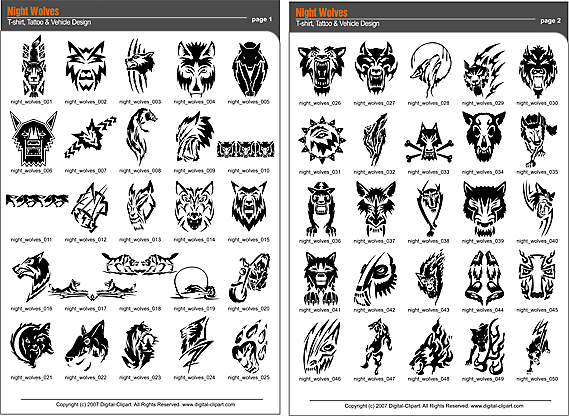 PDF - catalog. Cuttable vector clipart in EPS and AI formats. Vectorial Clip art for cutting plotters.