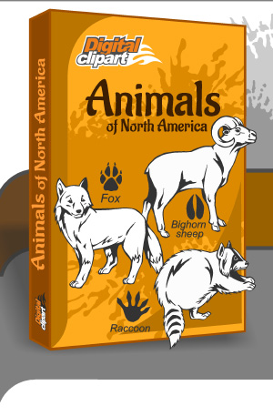 North American Animals - Cuttable vector clipart in EPS and AI formats. Vectorial Clip art for cutting plotters.