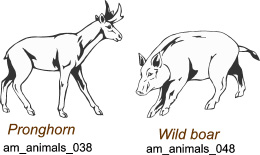 North American Animals - Free vector lipart in EPS and AI formats.