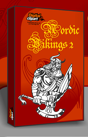 Nordic Vikings - Cuttable vector clipart in EPS and AI formats. Vectorial Clip art for cutting plotters.