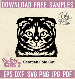 Peeking Cats - Free vector lipart in EPS and AI formats.