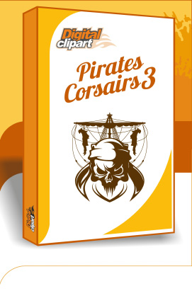 Pirates and Corsairs 2 - Cuttable vector clipart in EPS and AI formats. Vectorial Clip art for cutting plotters.