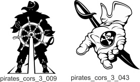 Pirates and Corsairs 2 - Free vector lipart in EPS and AI formats.