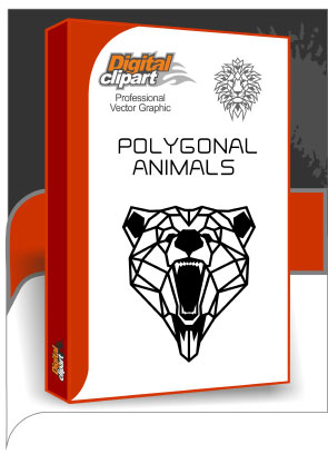 Polygonal Animals - Cuttable vector clipart in EPS and AI formats. Vectorial Clip art for cutting plotters.