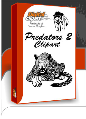 Predators Clipart 2 - Cuttable vector clipart in EPS and AI formats. Vectorial Clip art for cutting plotters.