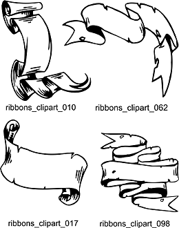 Ribbons Clipart  - Free vector lipart in EPS and AI formats.
