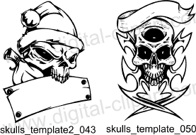 Skulls Templates - Free vector lipart in EPS and AI formats.