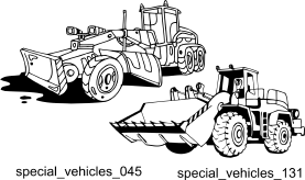 Special Vehicles - Free vector lipart in EPS and AI formats.