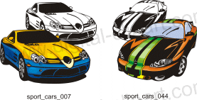 Sport Cars - Free vector lipart in EPS and AI formats.