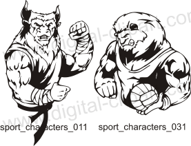 Sport Characters - Free vector lipart in EPS and AI formats.