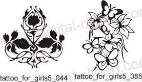 Tattoo for Girls 5 - Free vector lipart in EPS and AI formats.