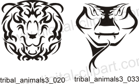 Tribal Animals 3 - Free vector lipart in EPS and AI formats.