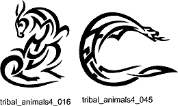 Tribal Animals 4 - Free vector lipart in EPS and AI formats.