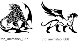 Tribal Animals 4 - Free vector lipart in EPS and AI formats.