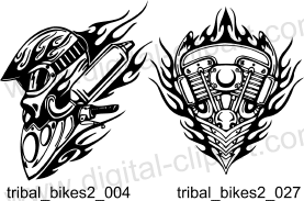 Tribal Bikes 2 - Free vector lipart in EPS and AI formats.
