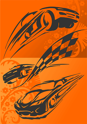 Tribal Racing 3  - Cuttable vector clipart in EPS and AI formats. Vectorial Clip art for cutting plotters.