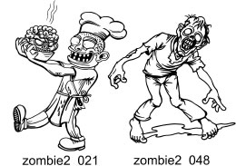 Zombie Clipart 2 - Free vector lipart in EPS and AI formats.